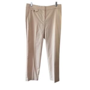 Ann Taylor LOFT Pink & White Check Print Cropped Pants Women's Size 6